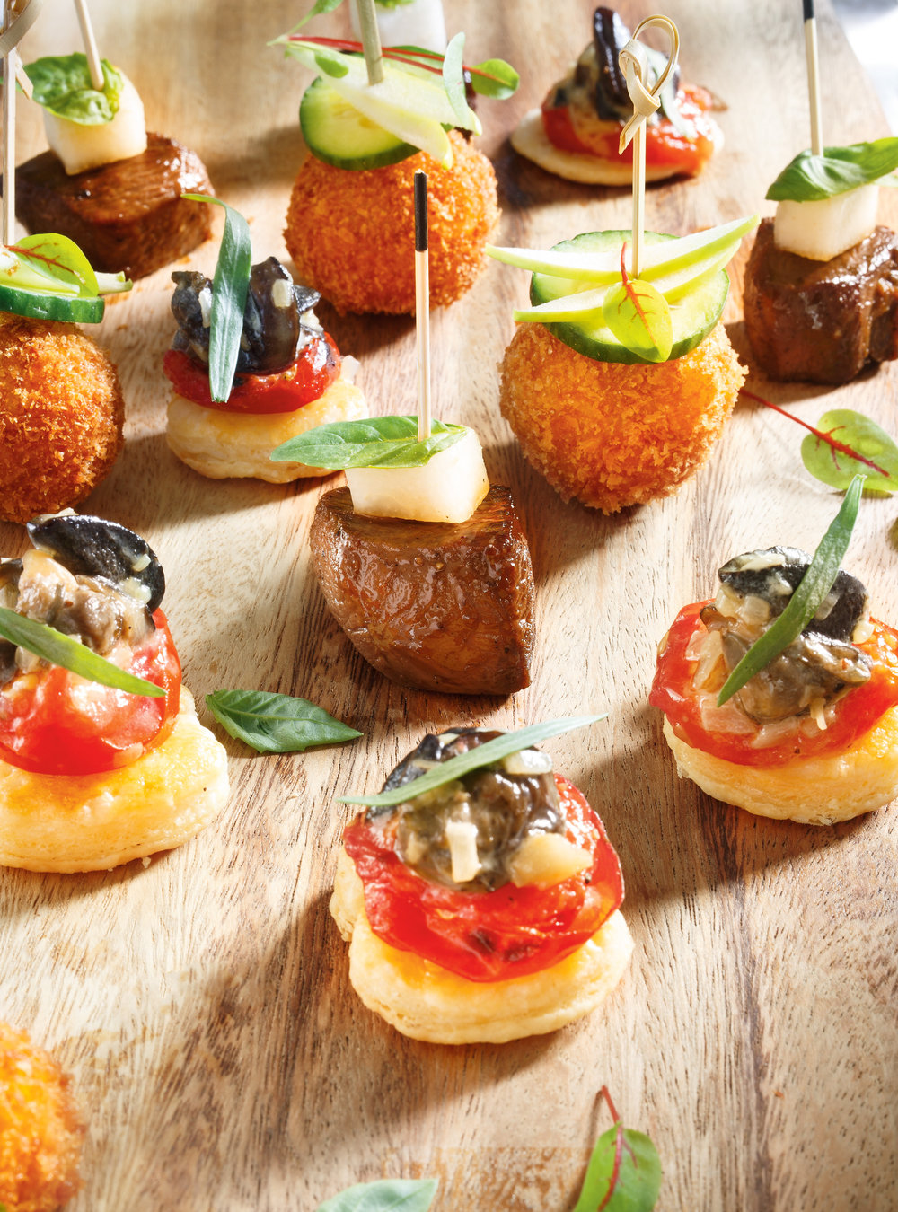 Panko-Crusted Goat Cheese with Cucumber and Green Apple