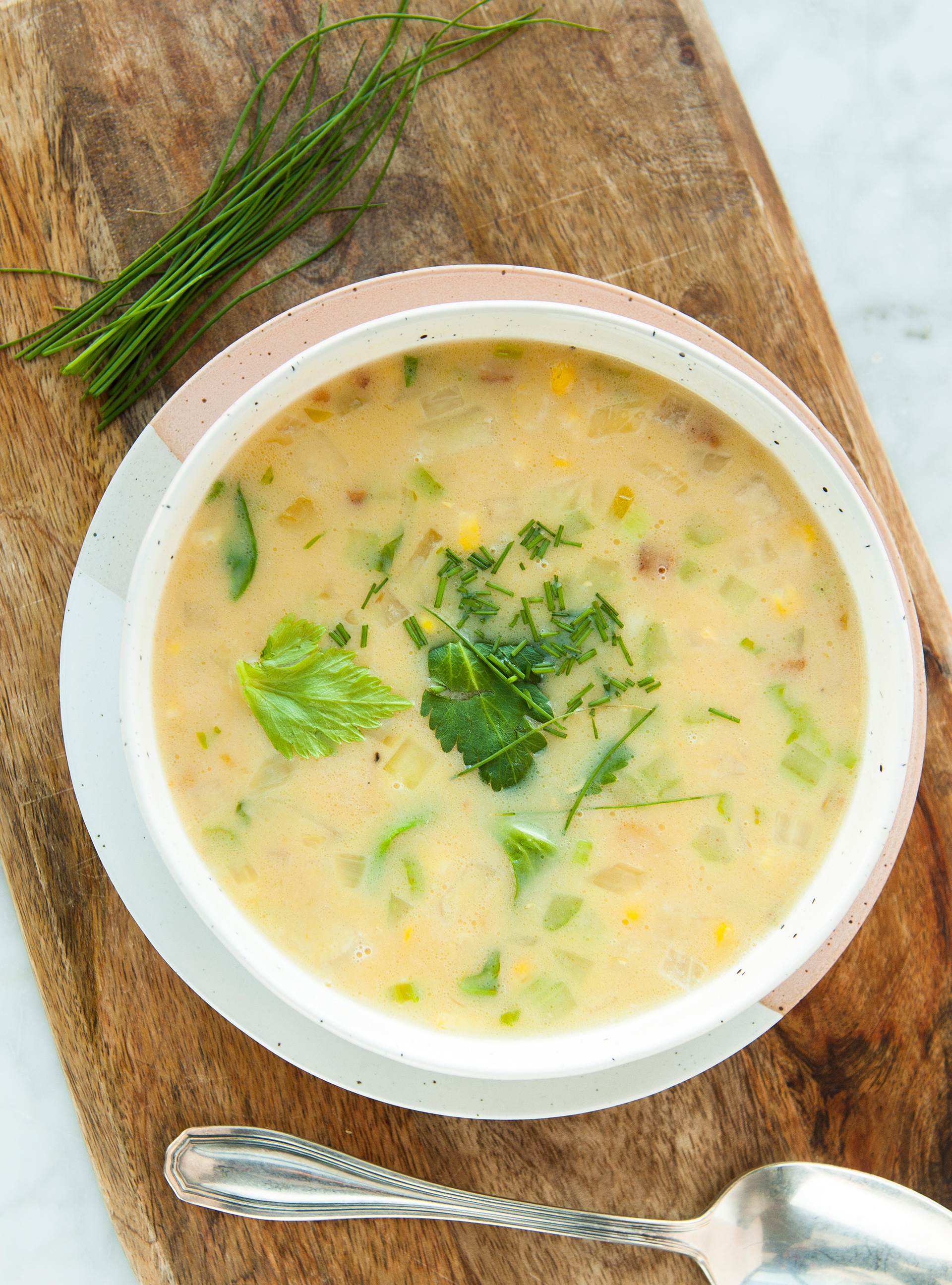 Cream of Corn and Acorn Squash Soup