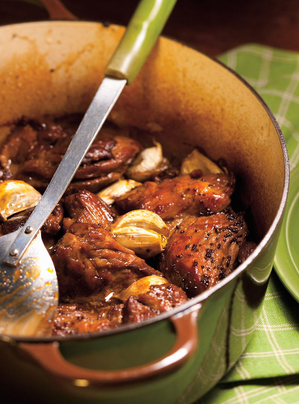 Garlic Braised Lamb Roast