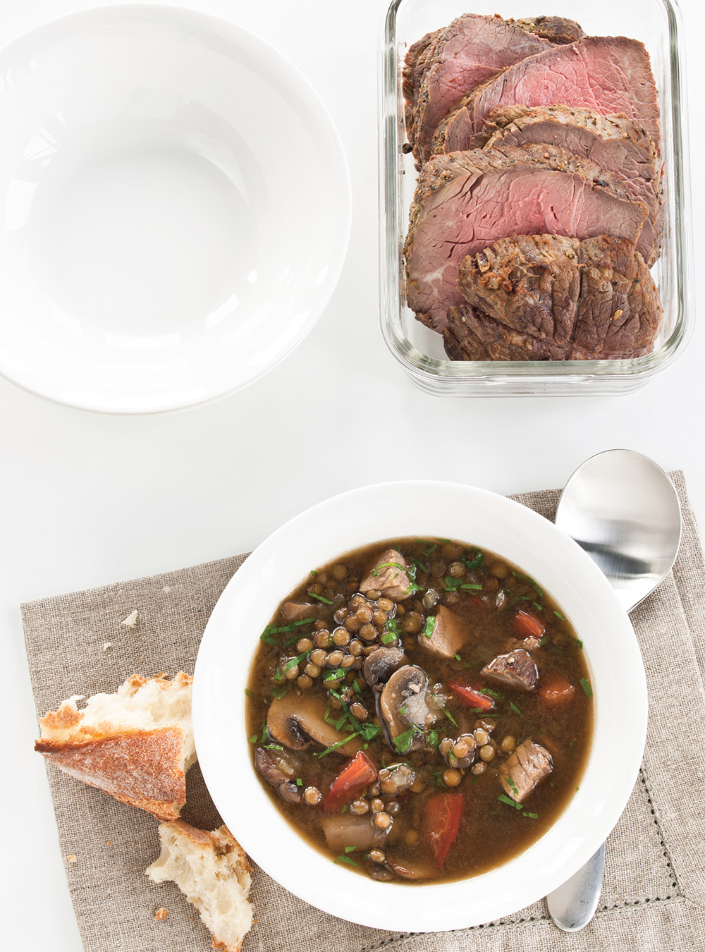 One-Pot-Meal Spicy Lentil and Beef Soup