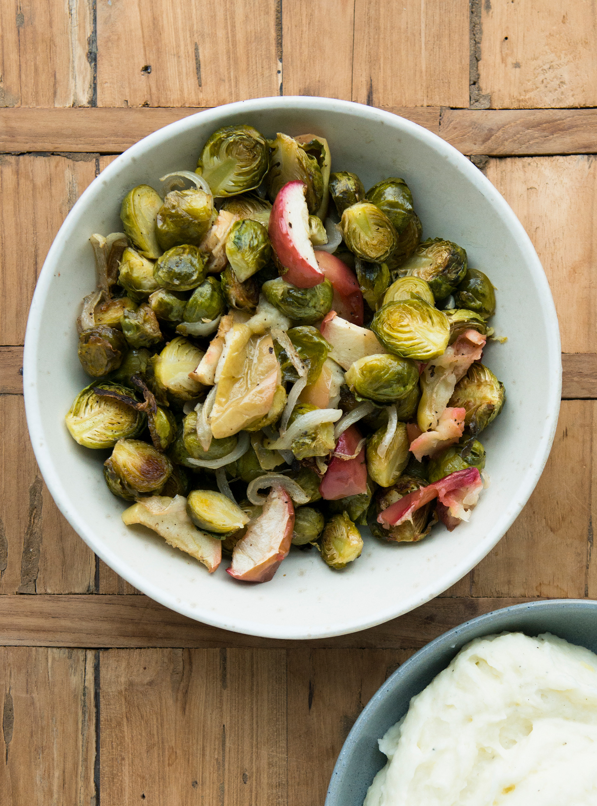 Roasted Brussels Sprouts with Apples