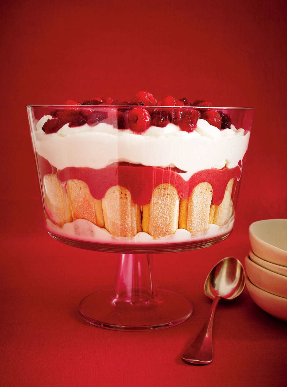 Cranberry and Raspberry Trifle
