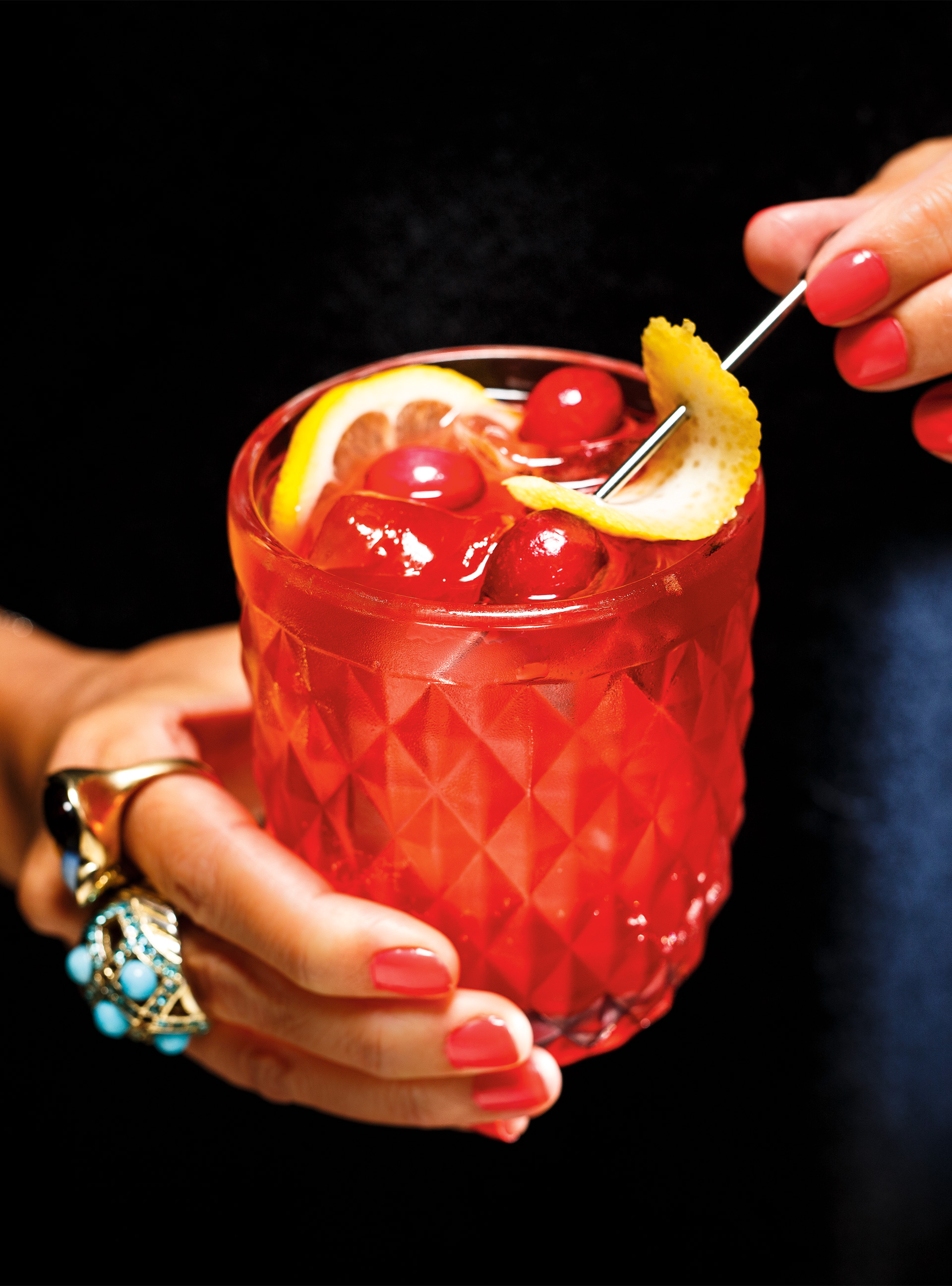 Cranberry Raspberry Shrub Mocktail