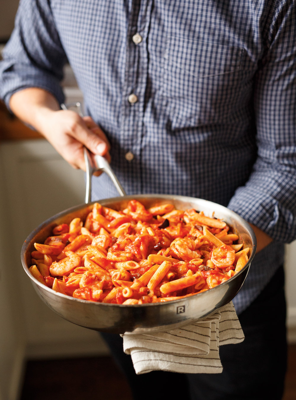 Pantry Penne (Shrimp and Olive Pasta)