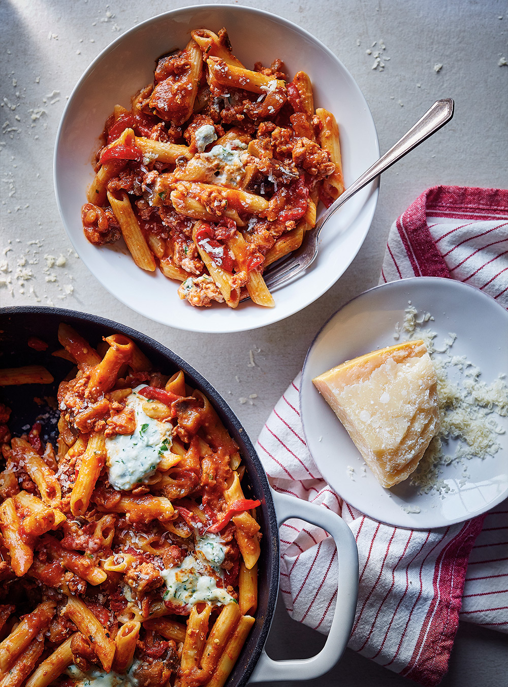 Sausage and Eggplant Penne