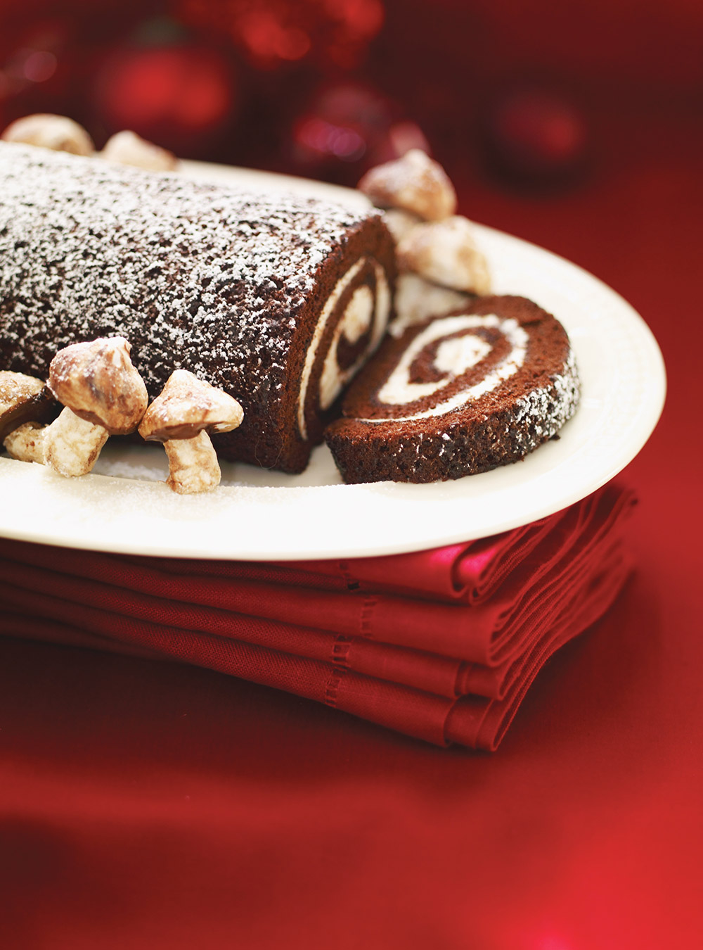 Chocolate and Mascarpone Yule Log