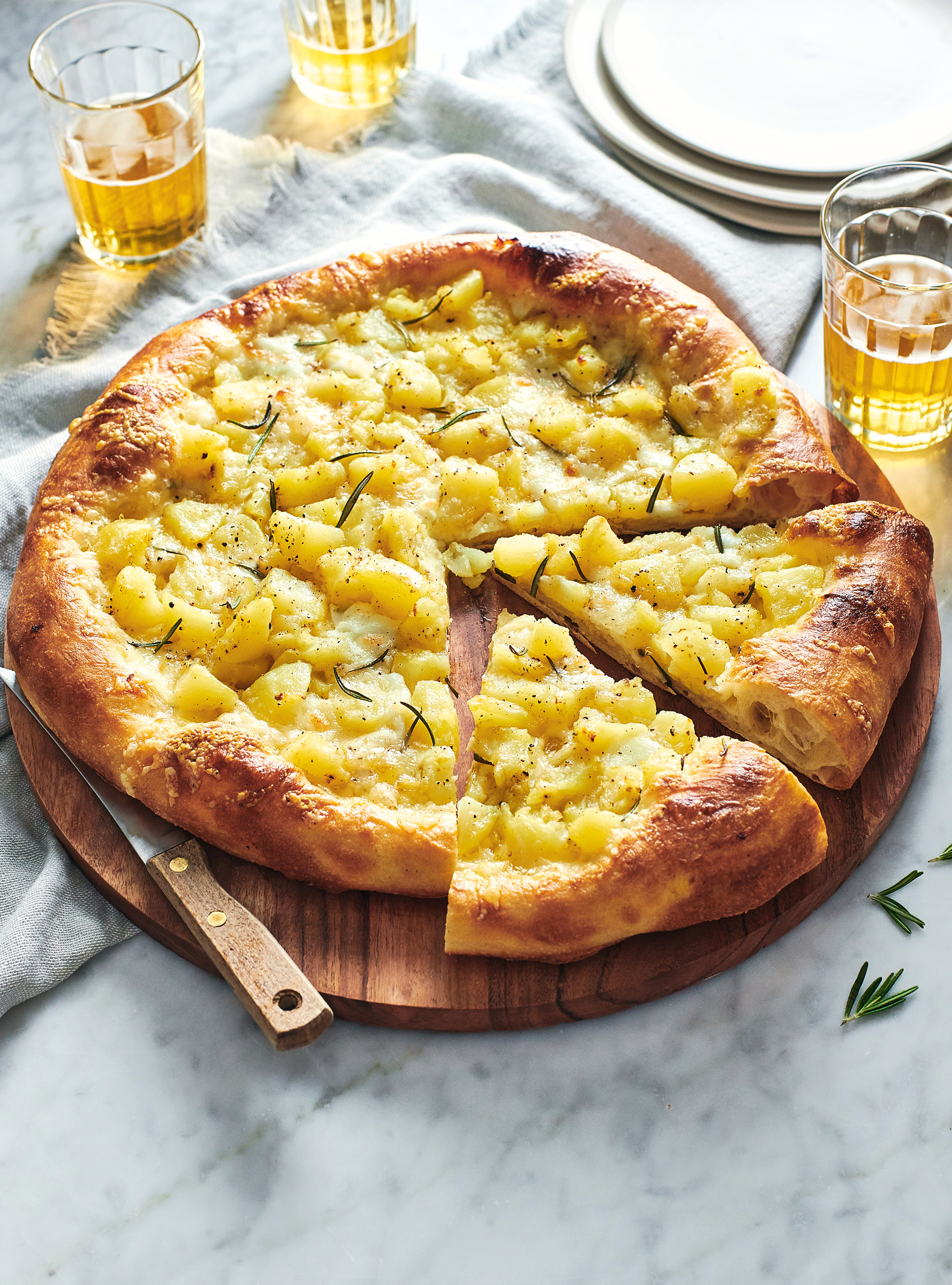 Potato and Rosemary Pizza