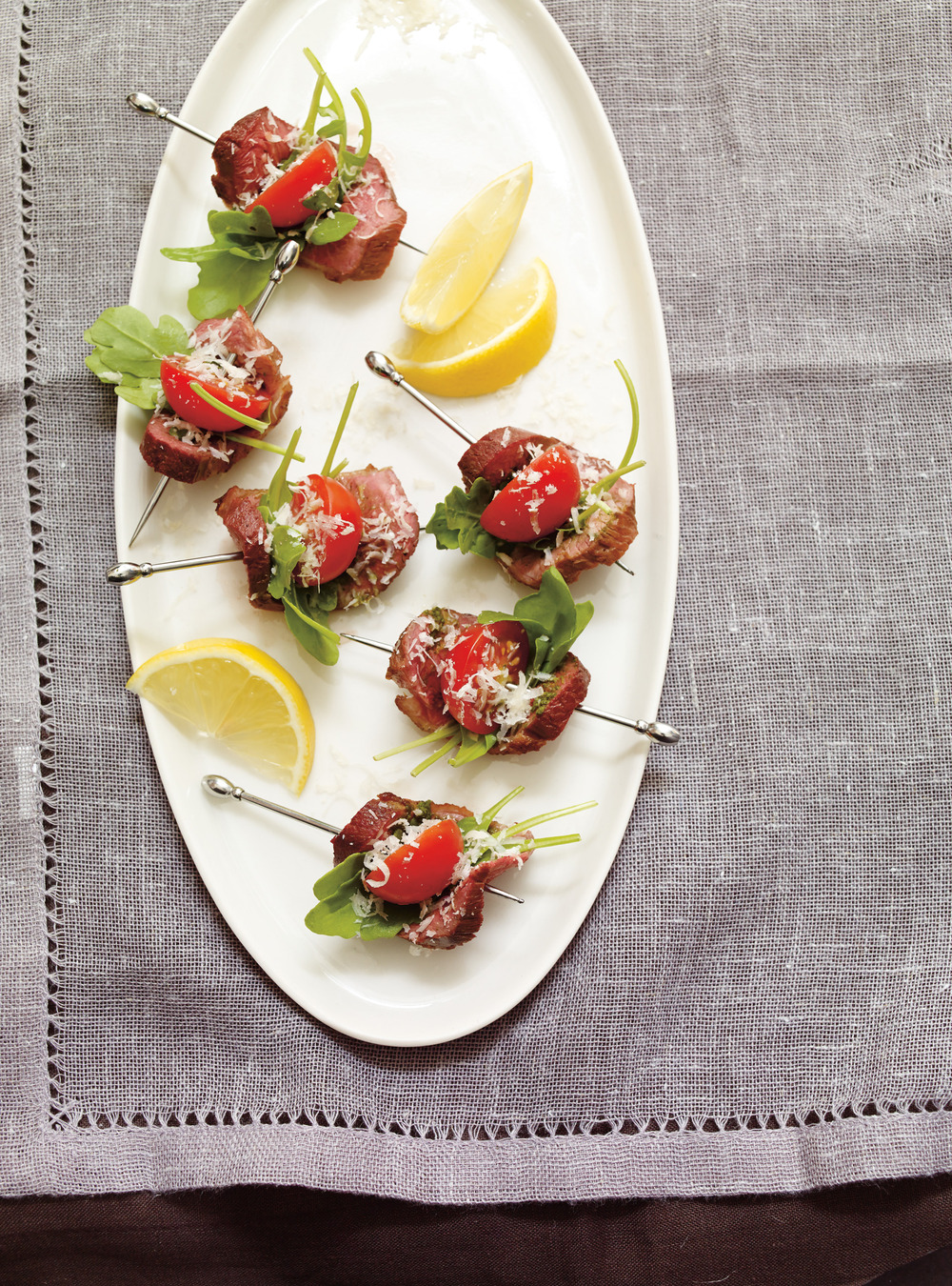 Pesto, Tomato and Duck Hors D’oeuvres