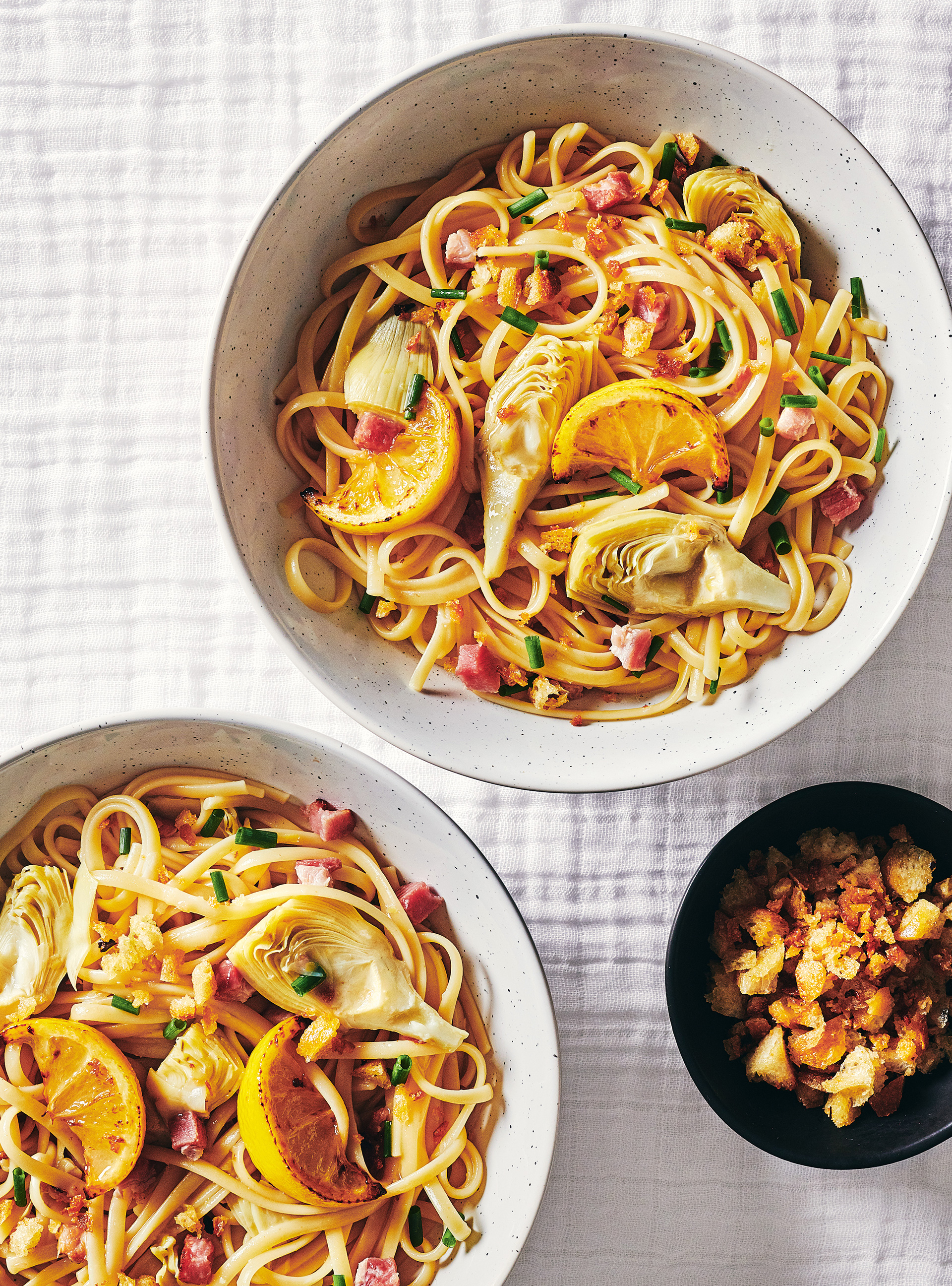 Lemon and Artichoke Linguine