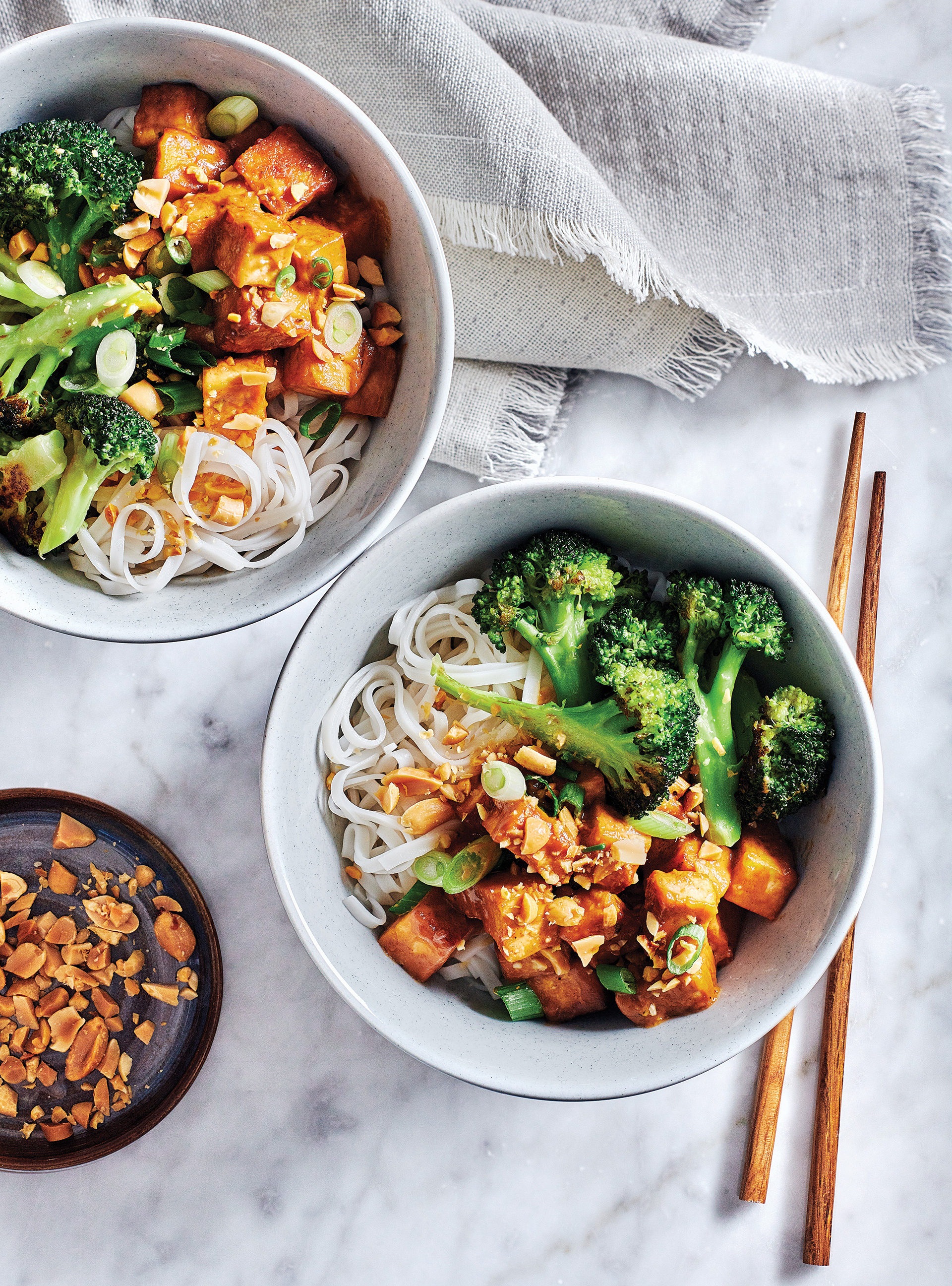 Tofu with Peanut Sauce