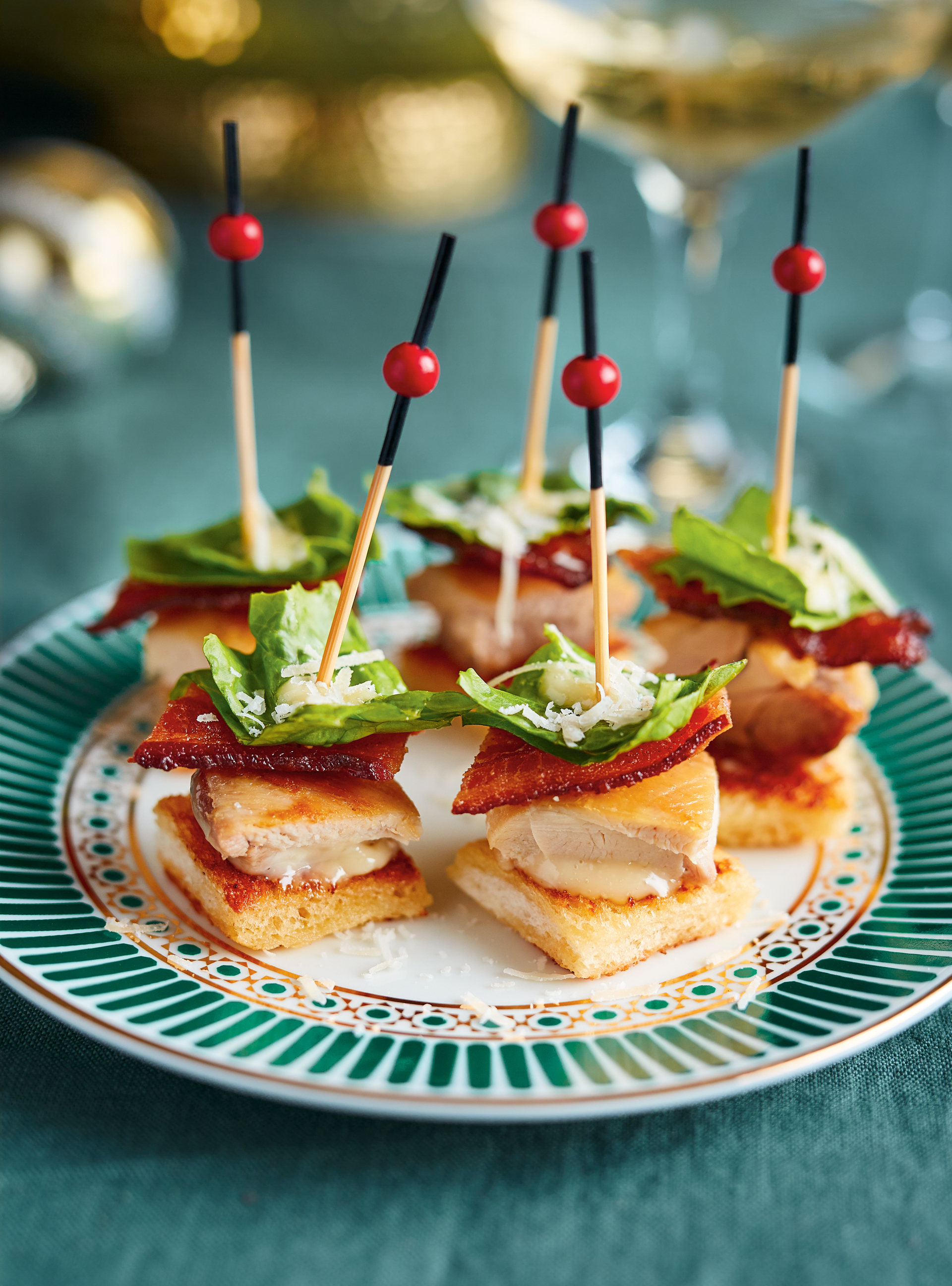 Mini Chicken Caesar Skewers