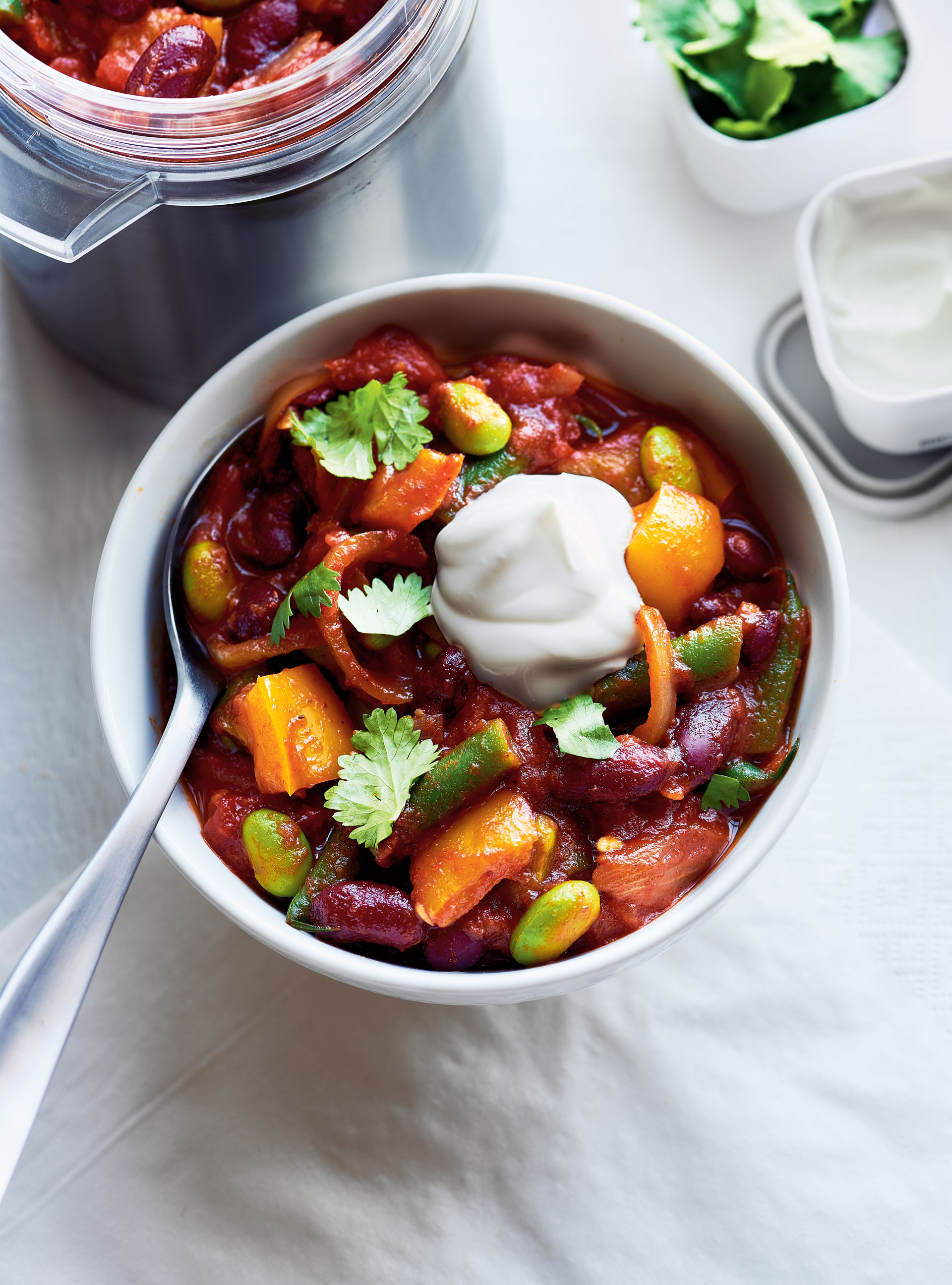 Vegetarian Chili with Edamame