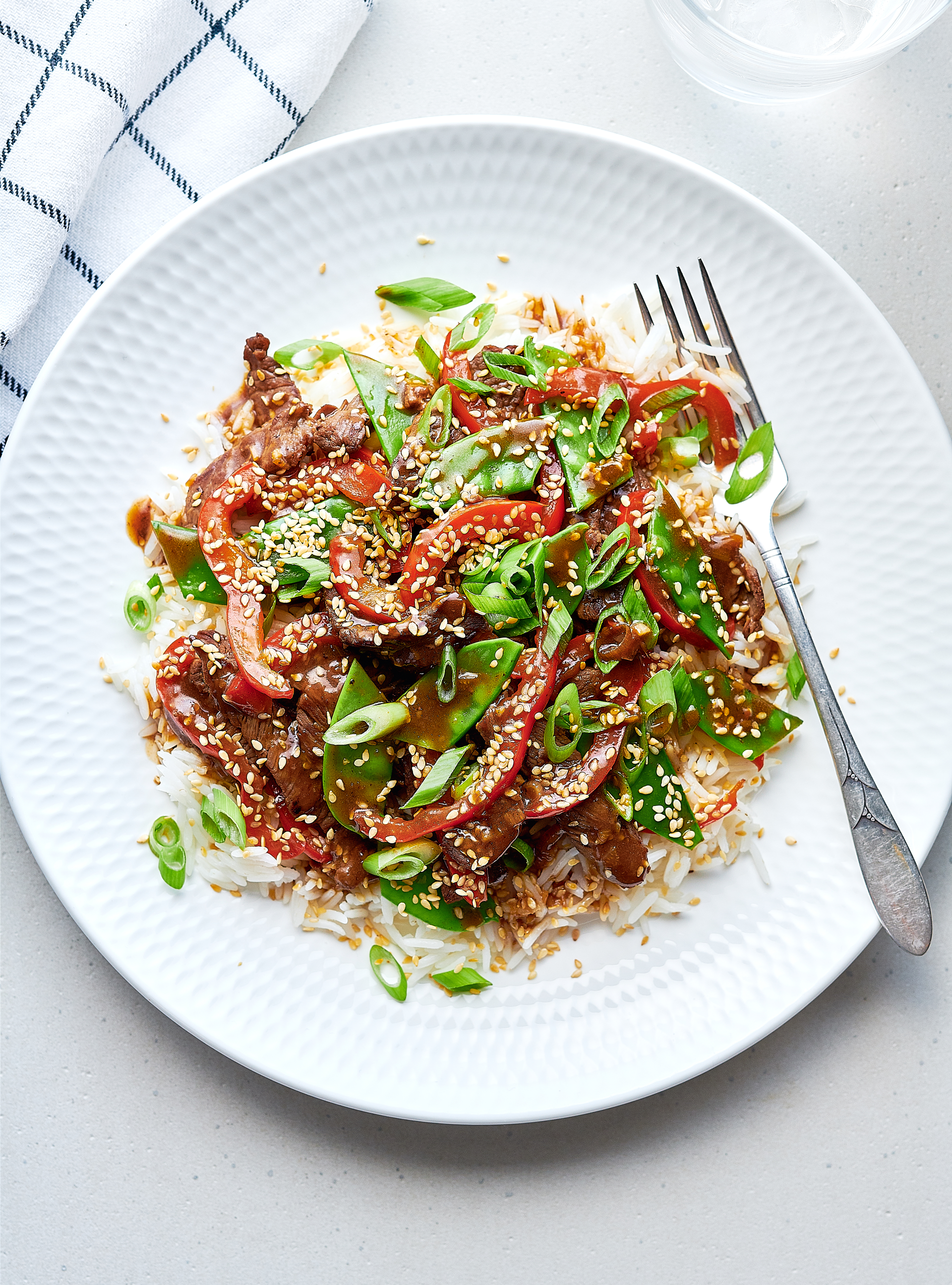 Sesame Beef and Snow Pea Stir-Fry